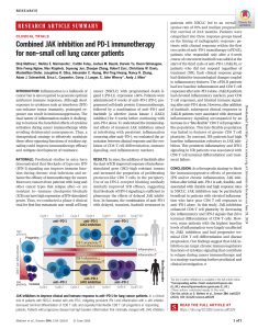 Combined JAK inhibition and PD-1 immunotherapy for non-small cell lung cancer patients