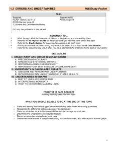 hw study packet - 1.2 errors and uncertainties