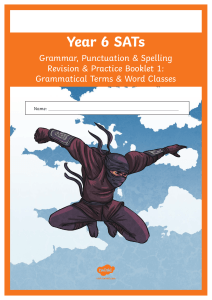 Year 6 Grammar, Punctuation & Spelling Worksheet