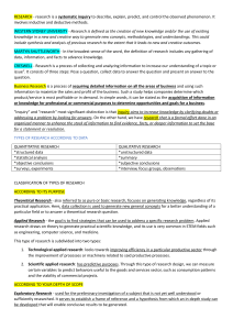 Research: Types, Importance, and Characteristics