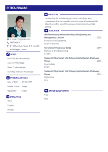 Ritika Biswas CV