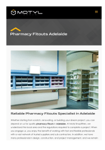 Pharmacy Fitouts Adelaide