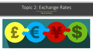 Topic 2 - Exchange rates