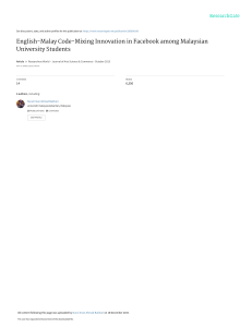 English-MalayCode-MixingInnovationinFacebookAmongMalaysianUniStudents
