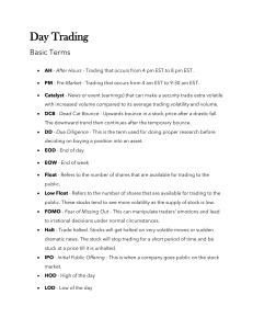 Day Trading - Basic Terms