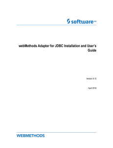 Adapter for JDBC Install and Users Guide