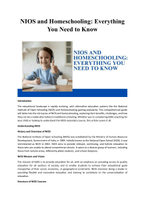 NIOS and Homeschooling Everything You Need to Know July24