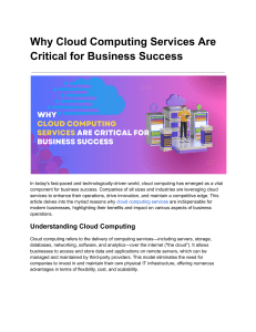 Why Cloud Computing Services Are Critical for Business Success