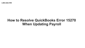 Step By Step To Fix QuickBooks Error 15270