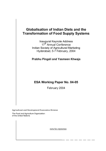 Globalization of Indian Diets: Food Supply Transformation