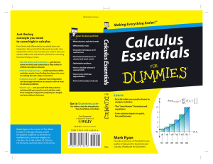 Calculus Essentials Textbook: Limits, Differentiation, Integration