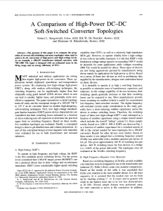 A Comparison of High-Power DC-DC Soft-Switched Converter Topologies - Industry Applications, IEEE Transactions on