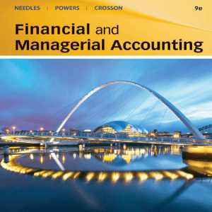 Financial & Managerial Accounting Textbook, 9th Edition