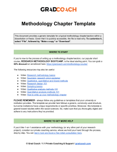 Methodology Chapter Template - May 2023