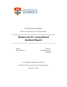 Geotechnical Incident Report: Pile Foundation Analysis