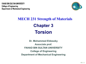 Torsion in Strength of Materials Presentation