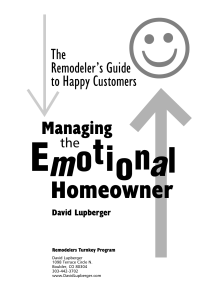 Managing The Emotional Homeowner - David Lupberger