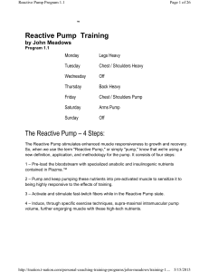 REACTIVE PUMP TRAINING - JOHN MEADOWS