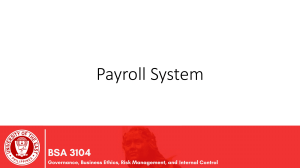 Payroll System: Risks, Controls, and Audit Procedures