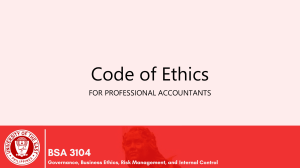 Code of Ethics for Professional Accountants