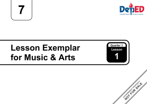 Q1 LE Music and Arts 7 Lesson 1 Weeks 1-2