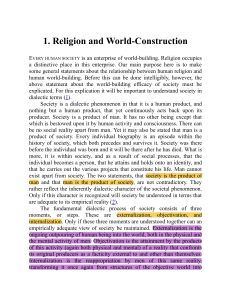 Religion and World Construction