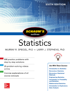 Schaum's Statistics Textbook, 6th Edition