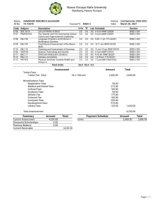 Student Enrollment Record - Nueva Vizcaya State University