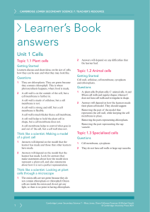 Lower Secondary Science 7 learner book answers