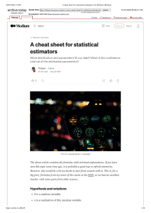 A cheat sheet for statistical estimators   by Thibaut   Medium