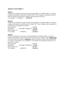 VAT Calculation Case Study: Leasing in Cambodia