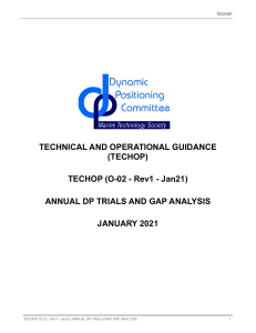 TECHOP (O-02 - Rev1 - Jan21) ANNUAL DP TRIALS AND GAP ANALYSIS