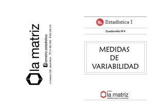 Medidas de Variabilidad en Estad&iacute;stica I