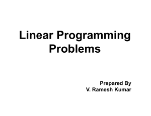 Linear Programming Problems