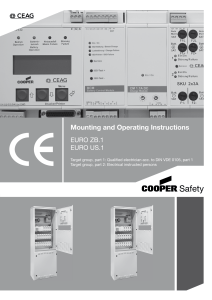 EURO ZB.1 & US.1 Mounting & Operating Manual