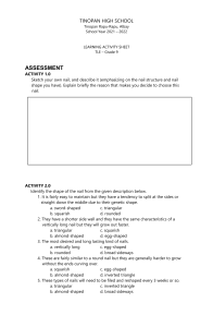 TLE Grade 9 Nail Structure Activity Sheet