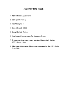 JEE DAILY TIME TABLE by Ayush Tayal