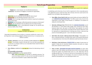 Torts Exam Prep