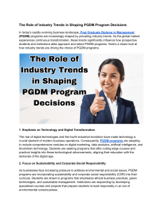 The Role of Industry Trends in Shaping PGDM Program Decisions