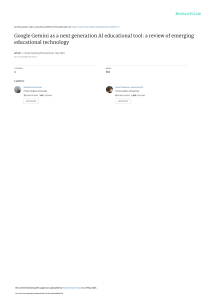 Google Gemini AI in Education: A Review