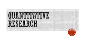 Quantitative Research Methods Overview