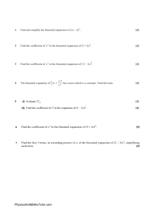 Binomial Expansion Exam Questions