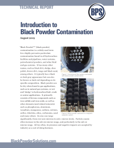 Black Powder Contamination: Technical Report