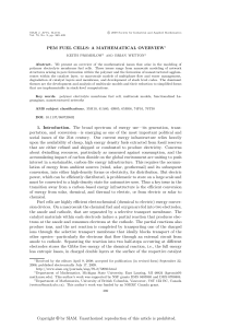 PEM Fuel Cells A Mathematical Overview