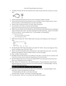 Cisco ASA Firewall Setup Guide