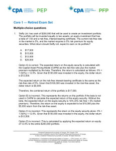 CPA MCQ Solution Retired Exam Case