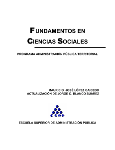 3. Fundamentos en ciencias sociales Autor Mauricio José López Caicedo