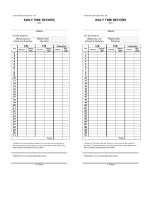 Daily Time Record (DTR)