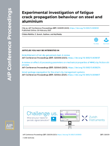 Experimental investigation of fatigue crack propagation behaviour on steel & aluminium (2021)