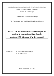 Brochure TP1 Commande electromecanique d’un moteur a courant continue